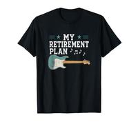 Mi Plan de jubilación Guitarrista Guitarrista Músico Rock Camiseta