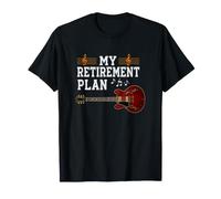 Mi Plan de jubilación Guitarrista Guitarrista Músico Rock Camiseta