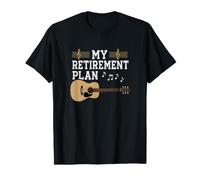 Mi Plan de jubilación Guitarrista Guitarrista Músico Rock Camiseta