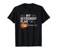 Mi Plan de jubilación Guitarrista Guitarrista Músico Rock Camiseta