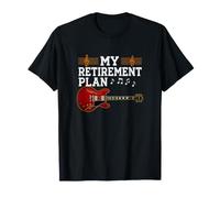 Mi Plan de jubilación Guitarrista Guitarrista Músico Rock Camiseta