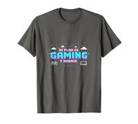 Mi Plan Es Gaming Y Dormir | Frase Gamer para Videojugadores Camiseta, Hombre, Asfalto, XXL