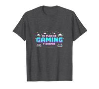 Mi Plan es Jugar Videojuegos y Dormir | Frase de Jugador Camiseta, Hombre, Jaspeado Oscuro, 3XL