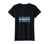 Mi Plan es Jugar Videojuegos y Dormir | Frase de Jugador Camiseta, Mujer, Negro, 3XL