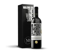 «mi poder favorito es poder estar contigo» Mensaje en una Botella. Vino Tinto Premium Reserva 12 Meses + Gift Box. Etiqueta Blanca PERSONALIZABLE