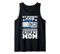 Mi policía Favorito me Llama mamá de la policía Camiseta sin Mangas