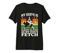 Mi porción es Casi Tan Buena como Buscan mis Perros Camiseta Premium