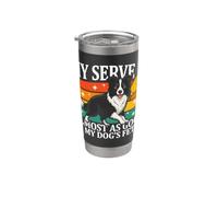 Mi porción es casi tan buena como buscan mis perros Vaso térmico de acero inoxidable de doble pared