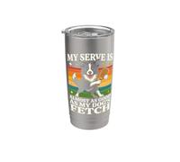 Mi porción es casi tan buena como buscan mis perros Vaso térmico de acero inoxidable de doble pared