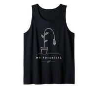 Mi potencial Planta en Maceta de Flores marchitas sarcástica Camiseta sin Mangas