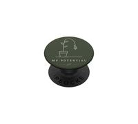 Mi potencial Planta en Maceta de Flores marchitas sarcástica PopSockets PopGrip Adhesivo