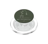 Mi potencial Planta en Maceta de Flores marchitas sarcástica PopSockets PopGrip para MagSafe