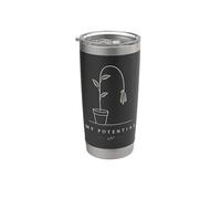Mi potencial planta en maceta de flores marchitas sarcástica Vaso térmico de acero inoxidable de doble pared