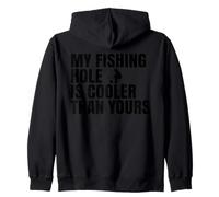 Mi pozo de pesca es más fresco que el tuyo Divertida pesca en hielo Sudadera con Capucha