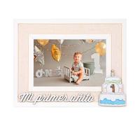 MI PRIMER AÑITO marco de madera para foto 10x15 horizontal con pie sobremesa.