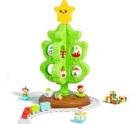 Mi Primer Árbol de Navidad para Niños, Juguete de Decoración Navideña Montessori con Adornos, Mini Tren, Juguetes Rodantes, Marionetas de Dedos, Regalos de Cumpleaños y Navidad para Niños y Niñas