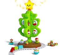 Mi Primer árbol de Navidad para Niños, Juguete Decorativo Musical Montessori con luces y Adornos, Set de Tren en Miniatura, Juguetes Rodantes, Marionetas de Dedo, Regalos Navidad para Niños Niñas