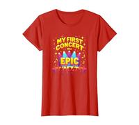 Mi Primer Concierto fue Epic Kids Music Festival Memory Camiseta, Mujer, Rojo, XS