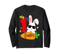 Mi Primer Conejo de Pascua Cristiano Regalo del día de Pascua para niño e Hijo Manga Larga
