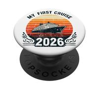 Mi Primer Crucero 2026 Vacaciones Familiares Crucero Viaje en Barco PopSockets PopGrip Adhesivo