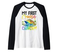 Mi Primer Crucero Cancún Camiseta Manga Raglan