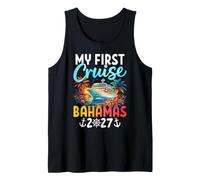 Mi Primer Crucero en Bahamas 2027 Viaje en Crucero por Primera Vez Camiseta sin Mangas