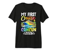 Mi Primer Crucero en Cancún 2026 Viaje de Vacaciones Camiseta Premium