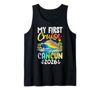 Mi Primer Crucero en Cancún 2026 Viaje de Vacaciones Camiseta sin Mangas