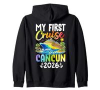 Mi Primer Crucero en Cancún 2026 Viaje de Vacaciones Sudadera con Capucha