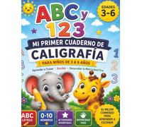 Mi Primer Cuaderno de Caligrafía: Trazar Letras Mayúsculas A-Z y Números 0-10 para Niños de 3 a 6 Años: Actividades de Escritura para Desarrollar la ... del Lápiz y la Confianza en la Escritura