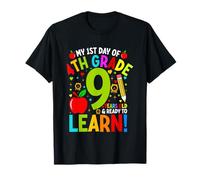 Mi primer día de cuarto grado Nueve años Aprender Camiseta