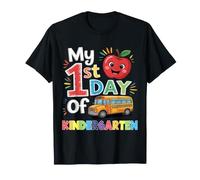 Mi Primer día de jardín de Infantes Autobús Escolar Divertido Apple Funny Camiseta