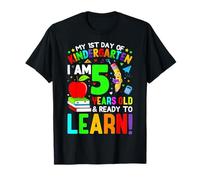 Mi Primer día de jardín de Infantes Tengo 5 años y Listo para Aprender Camiseta