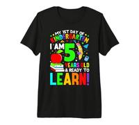 Mi Primer día de jardín de Infantes Tengo 5 años y Listo para Aprender Camiseta Premium