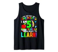 Mi Primer día de jardín de Infantes Tengo 5 años y Listo para Aprender Camiseta sin Mangas