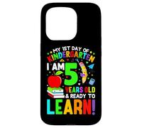 Mi primer día de jardín de infantes Tengo 5 años y listo para aprender Carcasa para iPhone 15 Pro