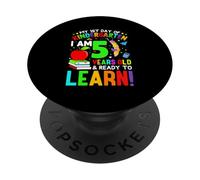 Mi Primer día de jardín de Infantes Tengo 5 años y Listo para Aprender PopSockets PopGrip Adhesivo