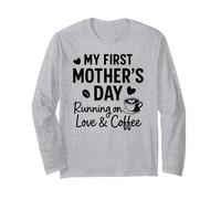 Mi Primer día de la Madre Corriendo en Amor y café - Mama Manga Larga