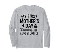 Mi Primer día de la Madre Corriendo en Amor y café - Mama Manga Larga