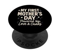 Mi Primer día de la Madre impulsado por el Amor y el Caos - Mama PopSockets PopGrip Adhesivo