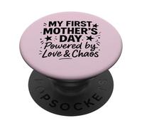 Mi Primer día de la Madre impulsado por el Amor y el Caos - Mama PopSockets PopGrip Adhesivo