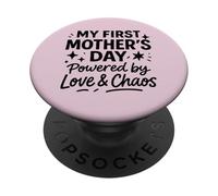 Mi Primer día de la Madre impulsado por el Amor y el Caos - Mama PopSockets PopGrip Adhesivo