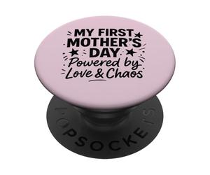 Mi Primer día de la Madre impulsado por el Amor y el Caos - Mama PopSockets PopGrip Adhesivo