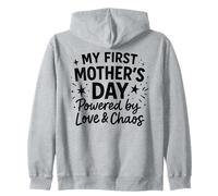 Mi Primer día de la Madre impulsado por el Amor y el Caos - Mama Sudadera con Capucha