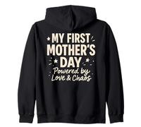 Mi Primer día de la Madre impulsado por el Amor y el Caos - Mama Sudadera con Capucha