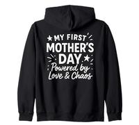 Mi Primer día de la Madre impulsado por el Amor y el Caos - Mama Sudadera con Capucha