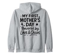 Mi Primer día de la Madre impulsado por el Amor y el Caos - Mama Sudadera con Capucha