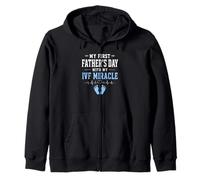 Mi Primer día del Padre con mi Milagro de FIV Sudadera con Capucha