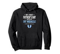 Mi Primer día del Padre con mi Milagro de FIV Sudadera con Capucha