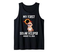 Mi Primer Eclipse Solar 12 de Agosto de 2026 Astronomía Divertida para bebés Camiseta sin Mangas